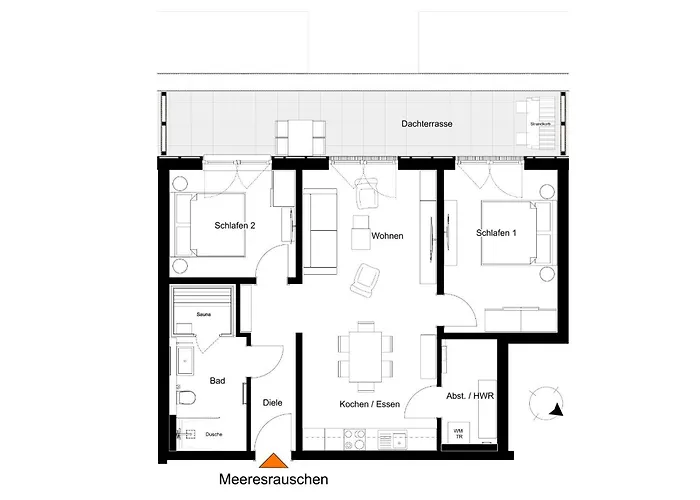 Meeresrauschen - Exklusive Penthousewohnung Mit Sauna & Nah Am Strand! *